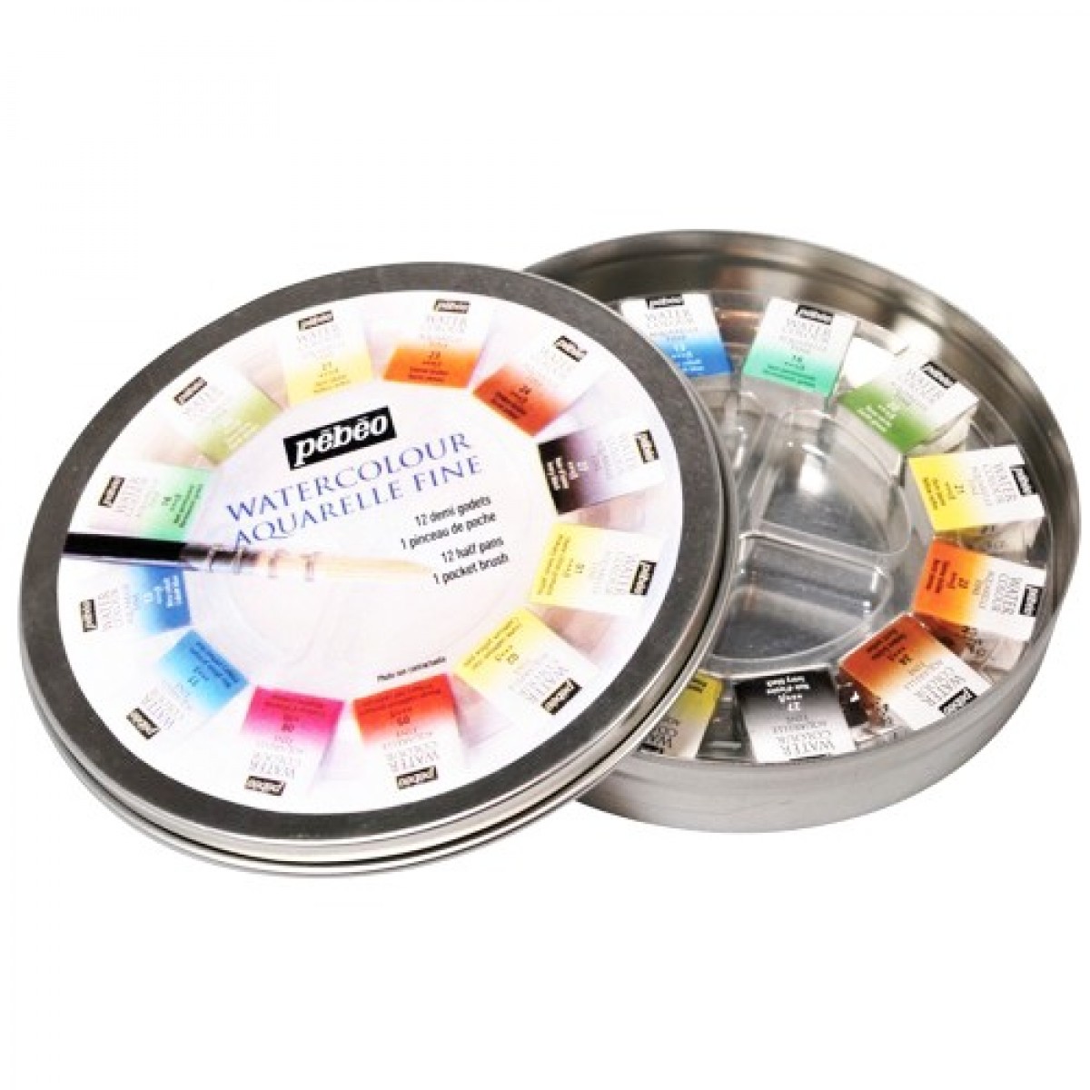 Estojo Aquarela Pastilha 12 cores - Pébéo - Imagem 2