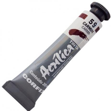 TINTA ACRÍLICA 20ML CARMIM / 59 - CORFIX