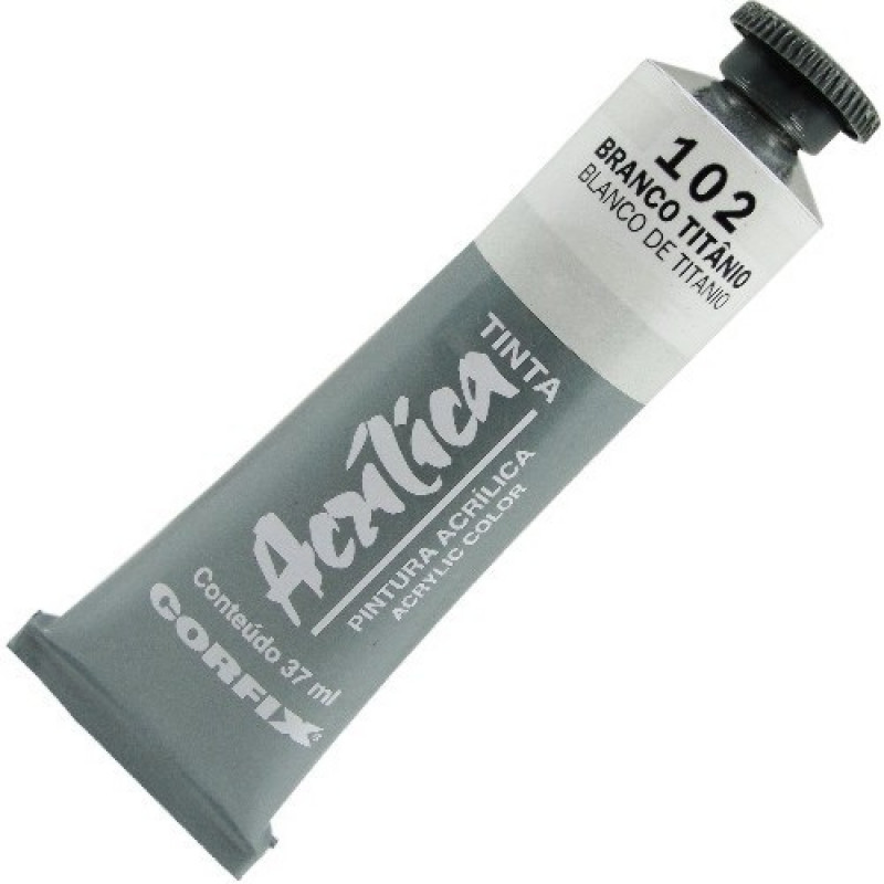 TINTA ACRÍLICA 37ML BRANCO TITÂNIO/ 102 - CORFIX