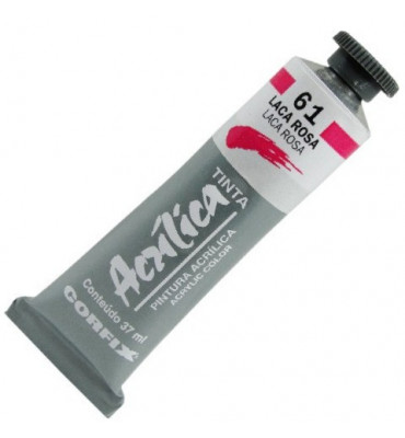TINTA ACRÍLICA 37ML LACA ROSA/61 - CORFIX