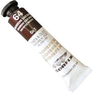 TINTA ÓLEO 20ML MARROM VAN DICK / 64 GR 1 - CORFIX