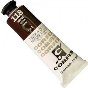 TINTA ÓLEO 37ML SÉPIA/118 GR 1- CORFIX