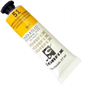 TINTA ÓLEO 37ML AMARELO ESCURO PERMANENTE/51 GR 1- CORFIX