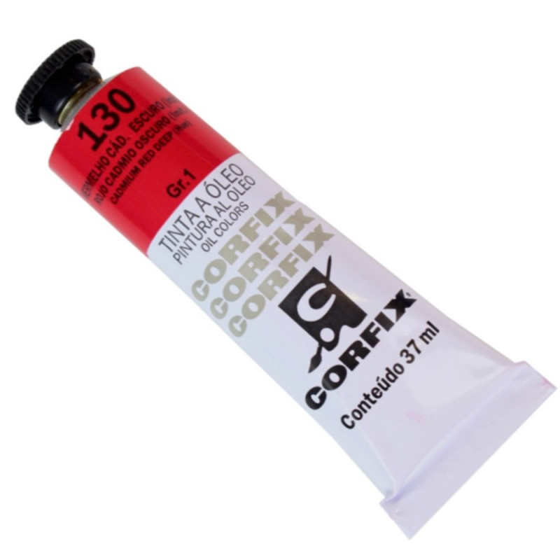 TINTA ÓLEO 37ML VERMELHO CÁDMIO ESCURO/130 (imit.) GR 1- CORFIX