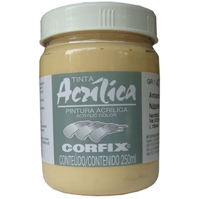 TINTA ACRÍLICA 250ML AMARELO NÁPOLE 47 GR 1 - CORFIX
