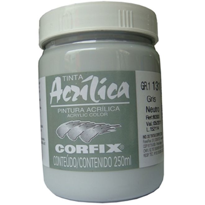 TINTA ACRÍLICA 250ML GRISS NEUTRO 131 GR 1 - CORFIX