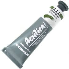 TINTA ACRÍLICA 37ML VERDE OLIVA/111- CORFIX