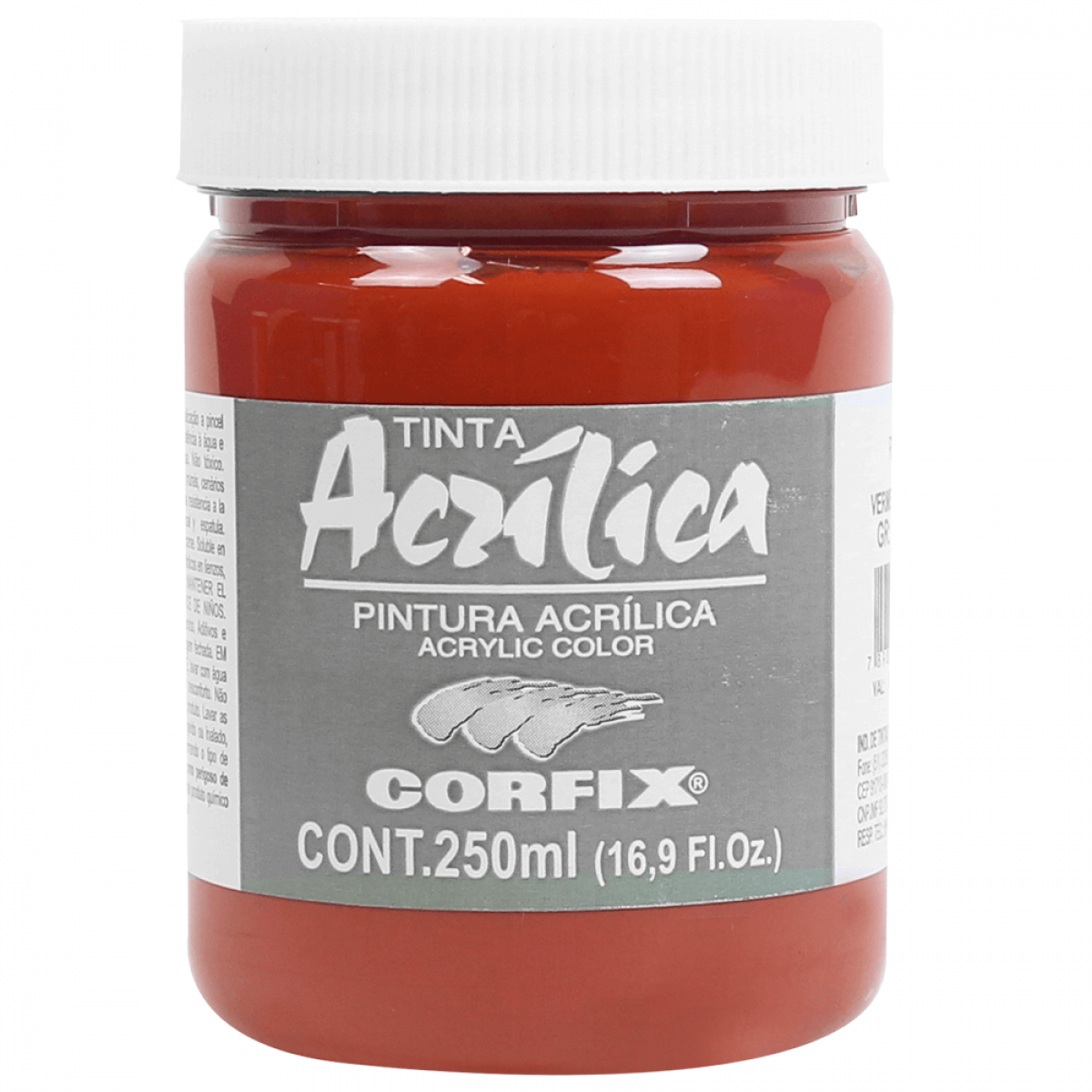 TINTA ACRÍLICA 250ML VERMELHO VENEZA 166 GR 1 - CORFIX