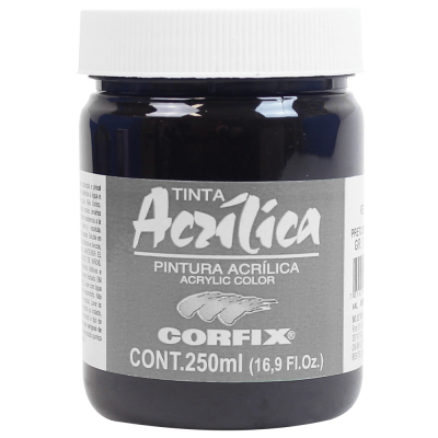 TINTA ACRÍLICA 250ML PRETO 65 GR 1 - CORFIX