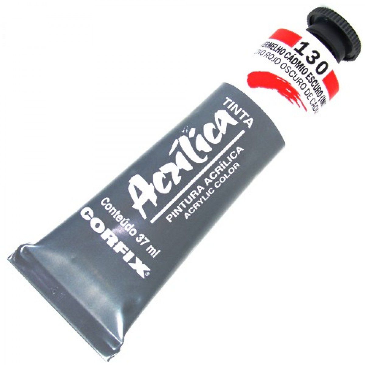 TINTA ACRÍLICA 37ML VERMELHO CÁDMIO ESCURO/130 - CORFIX