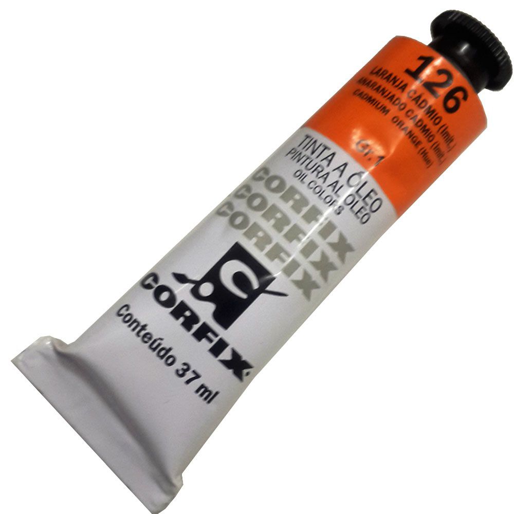 TINTA ÓLEO 37ML ALARANJADO DE CÁDMIO/126  (imit.) GR 1- CORFIX