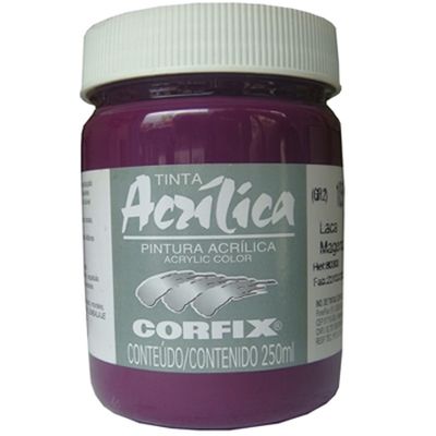 TINTA ACRÍLICA 250ML LACA MAGENTA 105 GR 2 - CORFIX