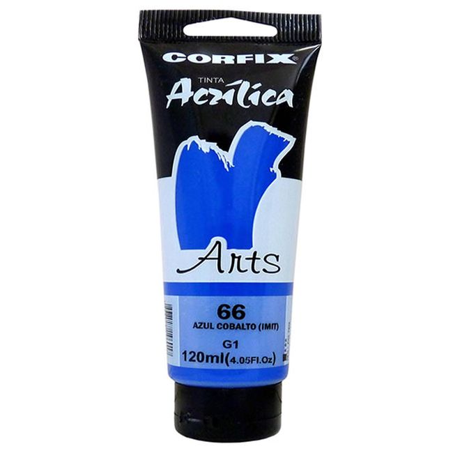 Tinta Acrílica Arts 120ml Azul Cobalto 66 1GI - Corfix