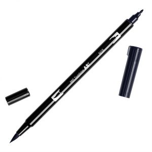 Caneta Tombow Dual Brush Pen-black-n15