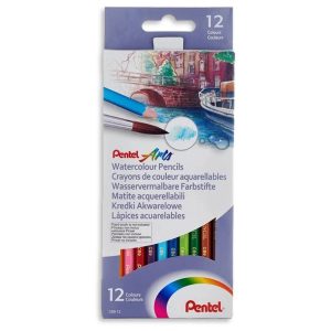 Lápis-Aquarelável-Estojo-com-12-Cores-Pentel-Arts