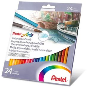 Lápis-Aquarelável-Estojo-com-24-Cores-Pentel-Arts