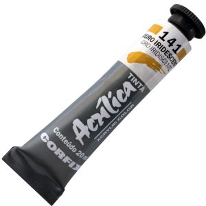 Tinta Acrilica 20ml Corfix 141 Ouro Iridescente