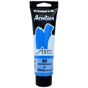 Tinta Acrílica Arts 120ml Azul Cerúleo 85 1GI - Corfix