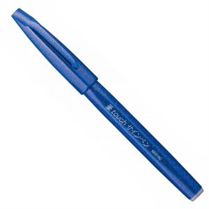 caneta-brush-sign-pen-touch-azul-ses15c-c-pentel
