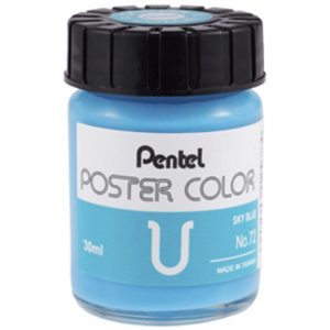tinta-guache-poster-color-30ml-azul-ceu-no-72-pentel