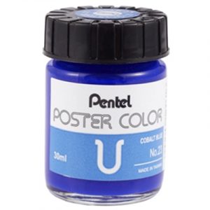 tinta-guache-poster-color-30ml-azul-cobalto-no-23-pentel