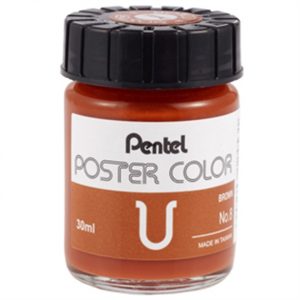 tinta-guache-poster-color-30ml-marrom-no-8-pentel