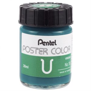 tinta-guache-poster-color-30ml-verde-no-18-pentel