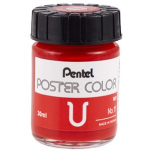 tinta-guache-poster-color-30ml-vermelho-no-11-pentel